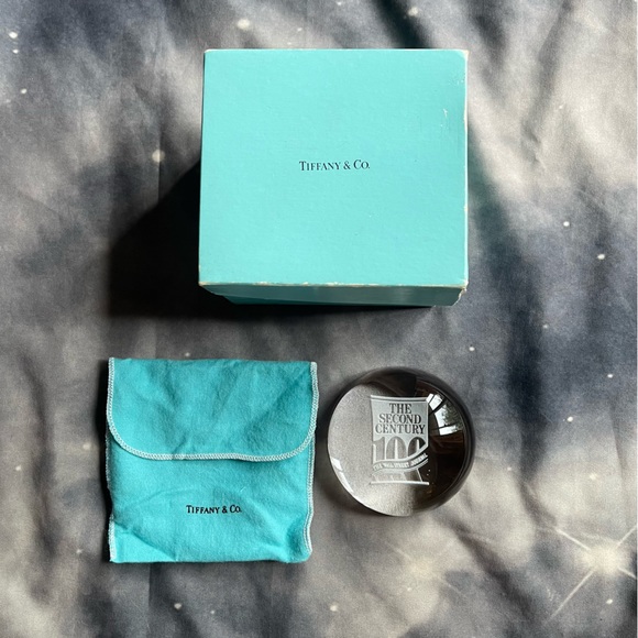Vintage Tiffany & Co. paperweight - Second Century 100 The Wall Street Journal